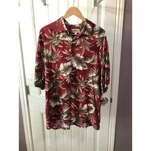 NEW Campia Moda Hawaiian Shirt Relax Beach Pool Party Button Down Red XL